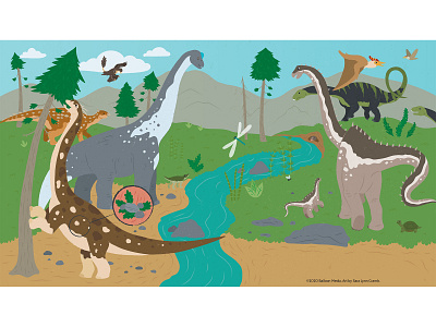 Herbivores and Carnivores apatosaurus childrens publishing dino dinosaur diplodocus educational illustration illustration kidlitart nonfiction sauropod sciart spinosaur vector velociraptor