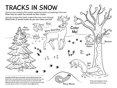 Tracks in Snow coloring page