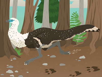 Running Ornithomimus birds childrens publishing dinoart dinosaur educational kidlitart nonfiction illustration ornithomimus paleoart prehistoric animals prehistoric life
