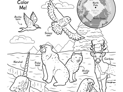 Arctic Animals coloring page