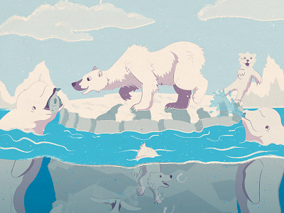 Arctic Playtime! arctic bear beluga illustration kidlitart nautical ocean play polar whale winter