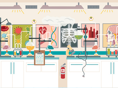 Medical Laboratory educational illustration illustration kidlitart laboratory medical nonfiction sciart science vector