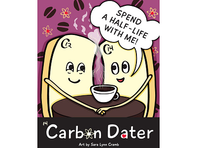 CAIS special edition coffee can label for Jittery Joes athens ga carbon dater carbon dating coffee comic dating isotope love sciart
