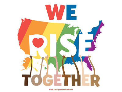 We Rise Together 2016election diversity lovetrumpshate stongertogether unity usa usmap werisetogether