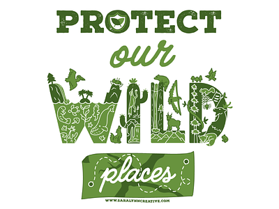 Protect Our Wild Places conservation digital illustration illustration national parks natural resources nps preservation protect our wild places resist vector art vector illustration wildlife