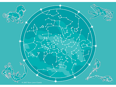 Night Explorer Star Map Northern Hemisphere constellations educational illustration national trust natural science night sky nocturnal nonfiction nosy crow sciart stars