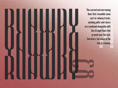 Font Runway font font design graphic design letter typogaphy