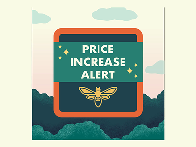 Price Increase Alert animation firefly money price increase stars sunrise sunset