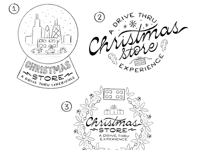 Christmas Store Logos charity chicago christian christmas church city drive through holiday skyline snow globe urban wreath