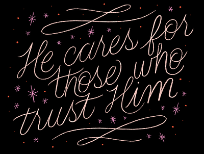 Nahum 1:7a hand lettering lettering typography