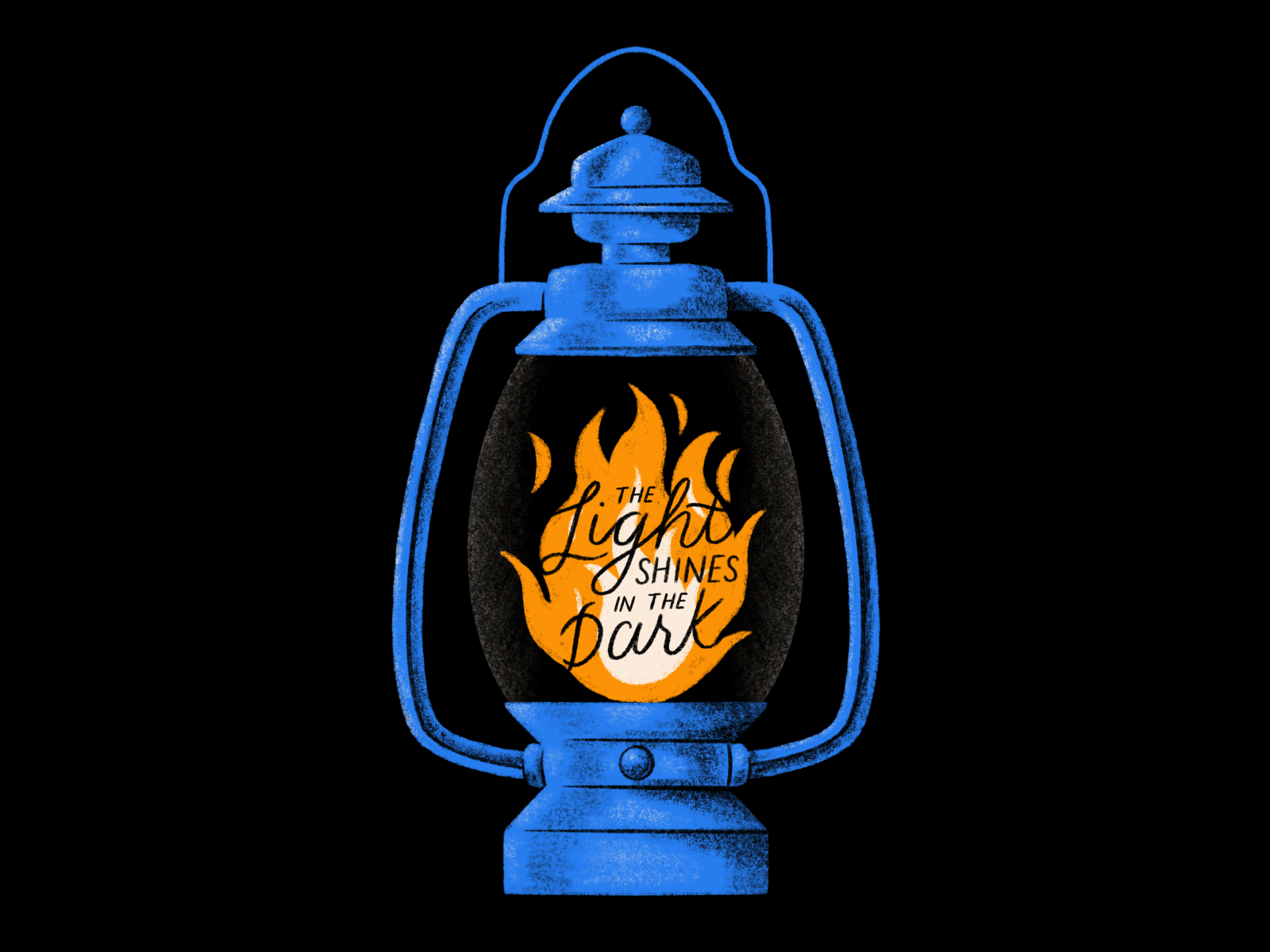 John 1:5 bible campfire church dark fire gif gif animation hand lettering illustration lantern lettering light