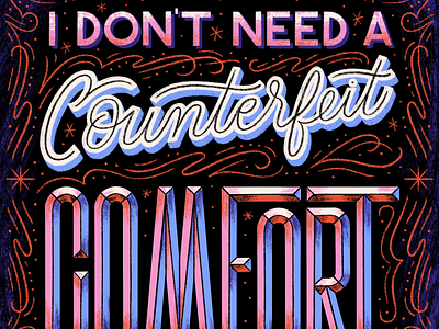 Counterfeit Comfort bethel church comfort counterfeit ghost hand lettering handlettering holy ghost illustration lettering music typography
