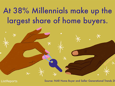 Millennials hands handset home home buyer home page house illustration keys millennials real estate