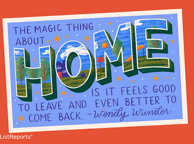 Home home house passport postcard travel trip vacation wendy wunder