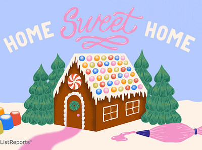Home Sweet Home christmas cookie decorator cookies gingerbread gingerbread house gingerbread man gumdrop hand lettering frosting home icing peppermint sugar sweet