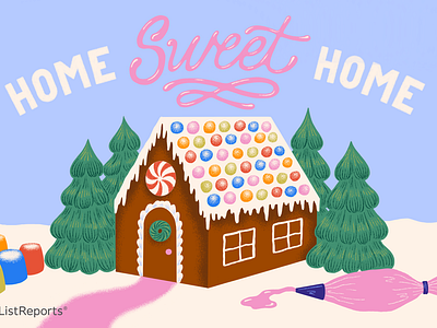 Home Sweet Home christmas cookie decorator cookies gingerbread gingerbread house gingerbread man gumdrop hand lettering frosting home icing peppermint sugar sweet