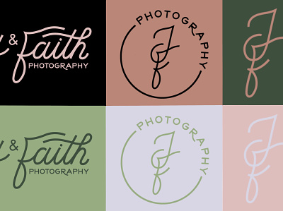 Jeff & Faith Photography Colors branding color color palette colors design hand lettering illustration lettering logo palette type typography