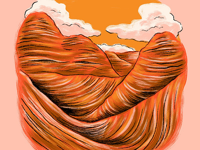 the Wave adventuer arizona campinas camping clouds drawing explore hike hiking illustration landscape outdoors the wave wave