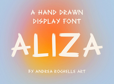 Aliza Display Font brush brush font font font design hand lettering illustration lettering messy streaky brush type typeface design typography