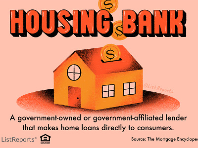 Housing Bank hand lettering home house illustration lettering real estate
