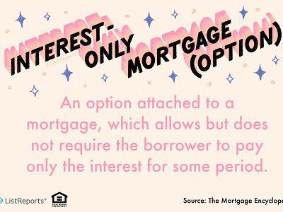 Interest-Only Mortgage 3d lettering hand lettering illustration lettering list reports real estate typography