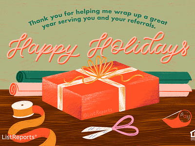 Happy Holidays hand lettering illustration lettering typography