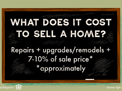 What does it cost to sell a home? chalk chalkboard cost illustration math school student teacher