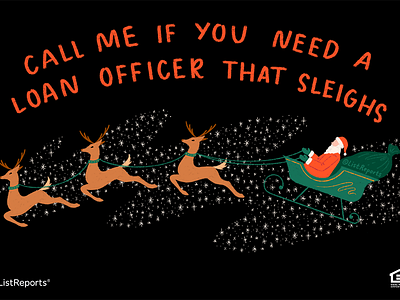 Sleigh hand lettering illustration lettering reindeer santa snowflakes stars