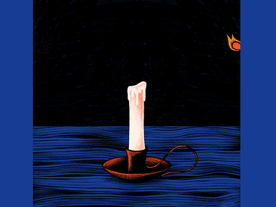 Match animation candle fire illustration match shadow smoke spooky