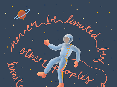 Good Type Tuesday astronaut hand lettering illustration lettering space type typography