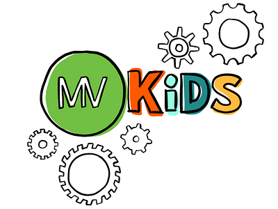 MV Kids T-Shirt Design church design gears hand lettering illustration kids lettering tshirt tshirt design typography