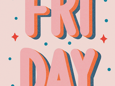 FRIDAY clean design hand lettering illustration lettering minimal procreate type typography