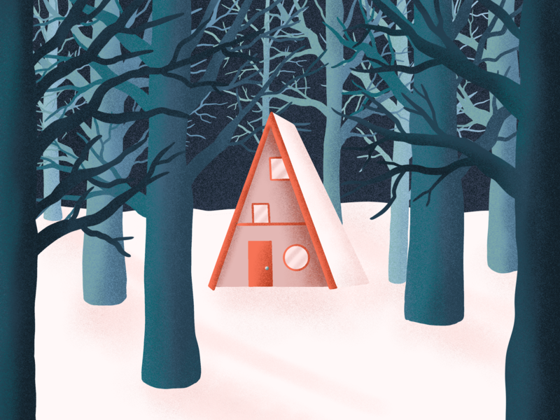 Cabin In The Woods By Andrea Sanchez On Dribbble