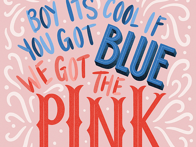 We Got the Pink feminism hand lettering lettering pink type typography women