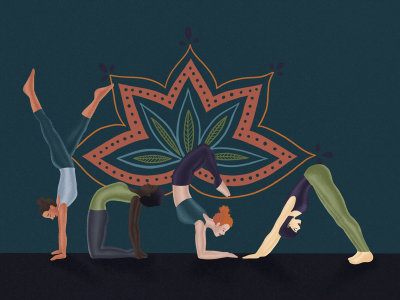 YOGA type drawing illustration meditation yogi yoga