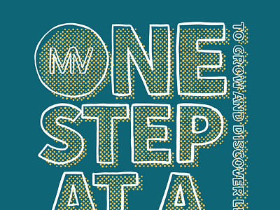 One Step at a Time church design drawing hand lettering illustration jesus kids lettering type typography