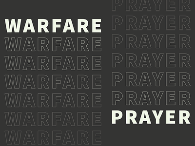Warfare Prayer black and white book booklet booklet cover church prayer type typogaphy war