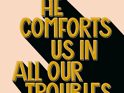 Comfort black hand lettering lettering pink type typography