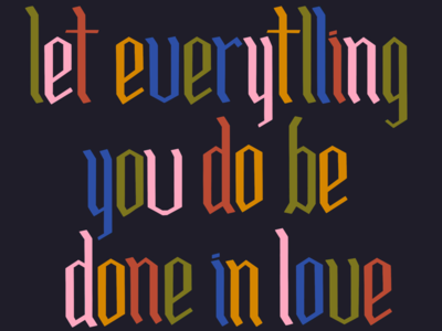 Do it in love hand lettering lettering rainbow type