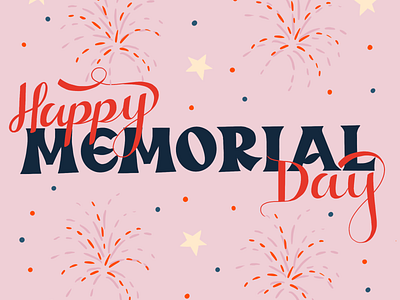 Happy Memorial Day! america hand lettering illustration lettering memorial day type typography