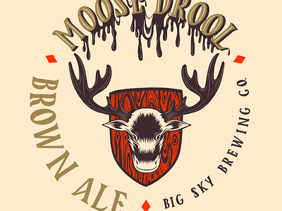 Moose Drool ale animal beer branding brew design hand lettering illustration lettering logo moose type typography