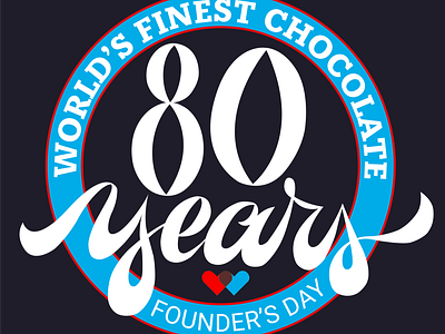 World's Finest Chocolate Anniversary Patch Design anniversary chocolate hand lettering illustration lettering logo patch type typography