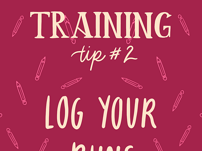 Log Your Runs! hand lettering illustration instagram story lettering pencils run running type typography