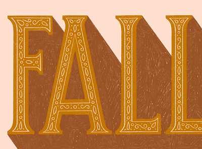 Fall autumn brown fall fancy hand lettering hand lettering art lettering pink regal serif type typography