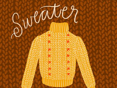 Sweater Weather hand lettering illustration knit knitting lettering sweater sweater weather