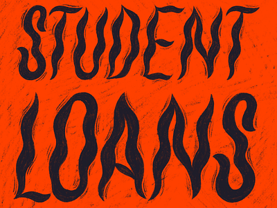 Student Loans broke debt hand lettering lettering loans money app spooky student loans