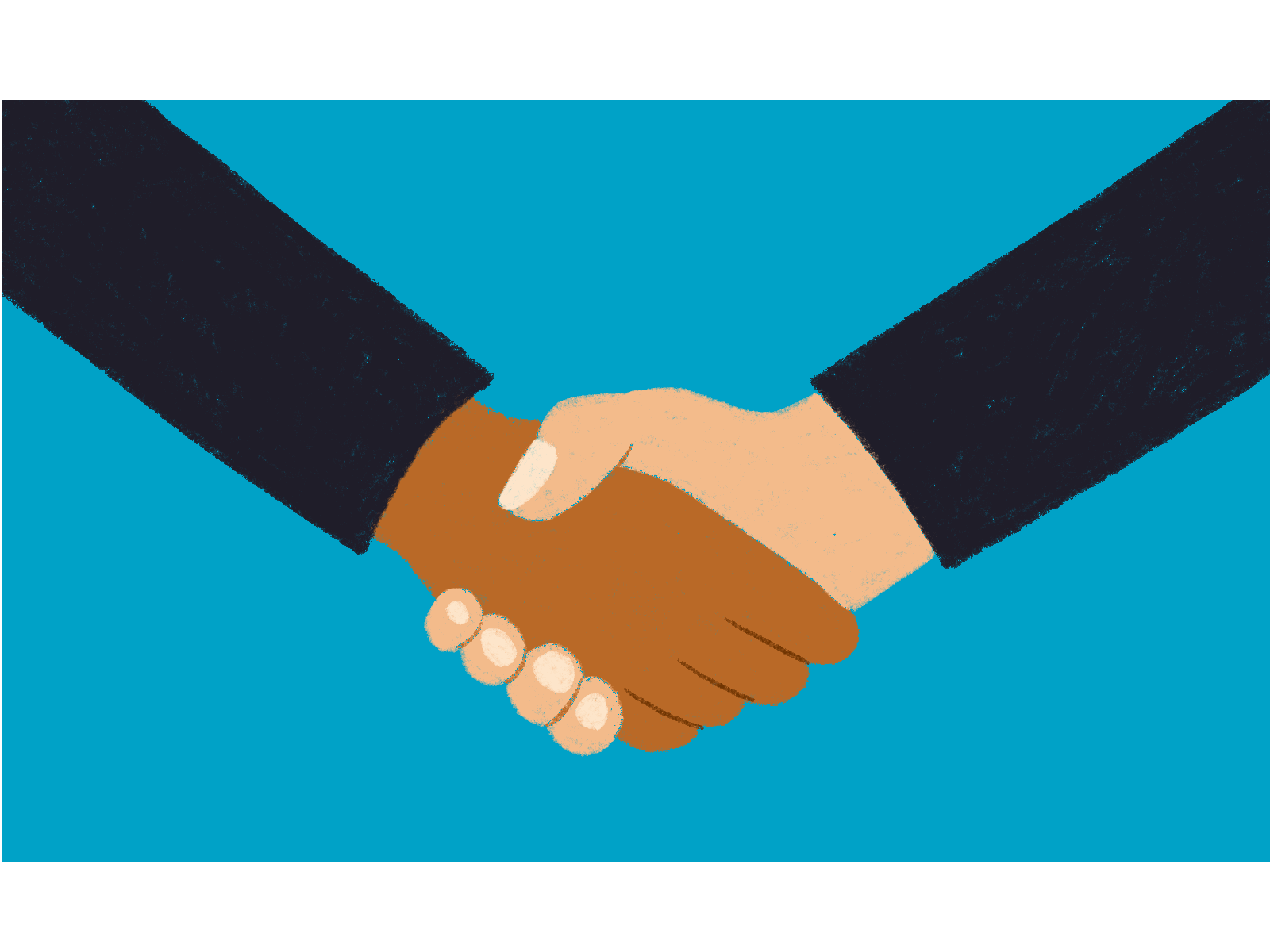 Handshake animation business handshake partners