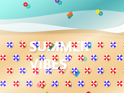 Summer Vibes | Poster adobe design illustration illustrator pattern relax summer