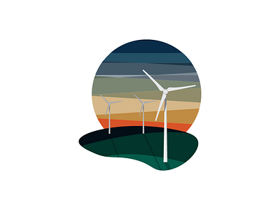 Wind turbines | Illustration concept design flat graphic idea illustration mood shot vector wind turbines