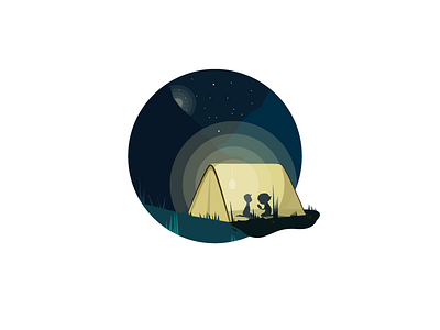 Camping stories | Illustration art direction camping concept design flat flat design graphic icon illustration light stories vector